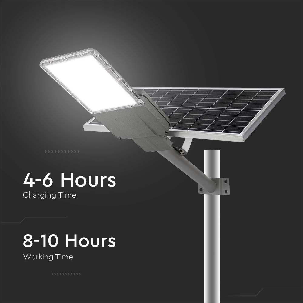 30W Lampa Uliczna LED Solarna,  Bateria: 60AH LiFePO4, Barwa: 6500K     , VTAC, SKU 10227