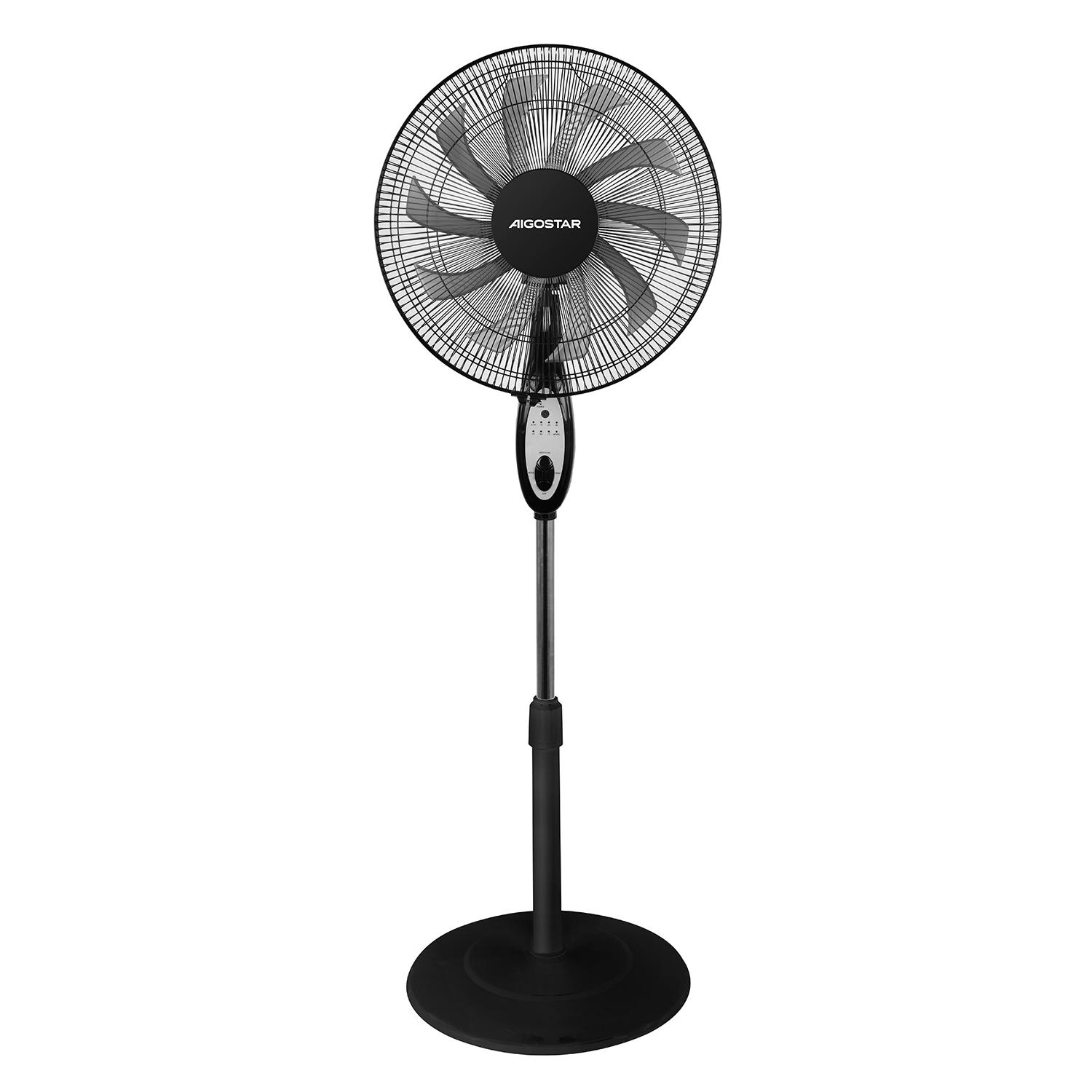 10-blade stand fan with remote control