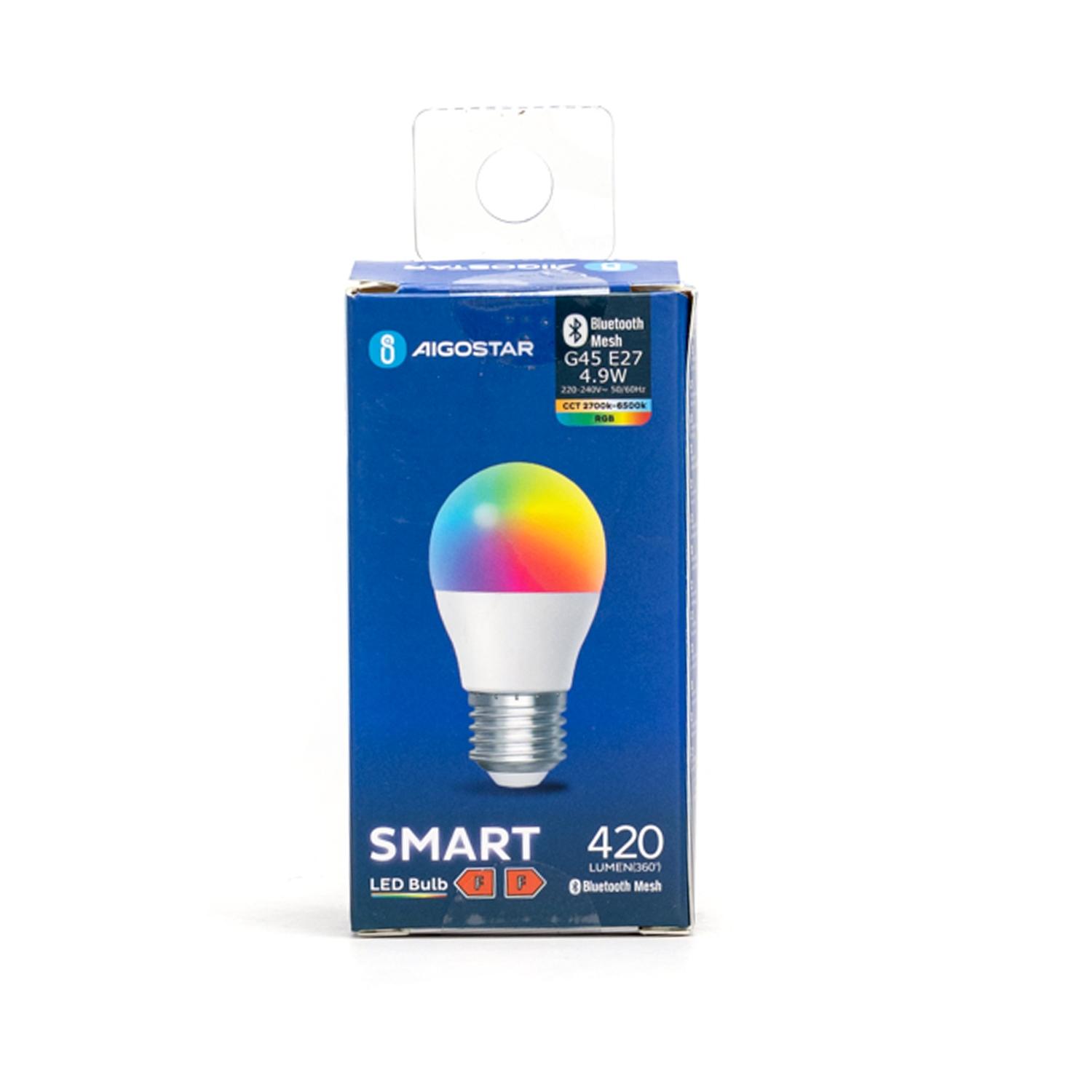 BLUETOOTH MESH SAMRT LED BULB G45 E27 4.9W RGB+CCT/WINDOW BOX