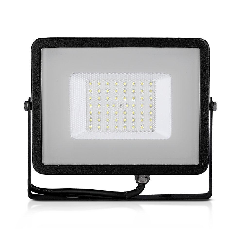 50W Naświetlacz LED, Przewód 1 [mb], Chip SAMSUNG, Barwa:4000K , Obudowa: Czarna, VTAC, SKU 20014