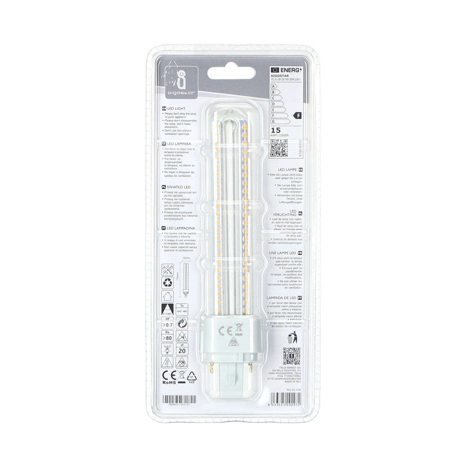 LED G24d-3 15W Double tubes