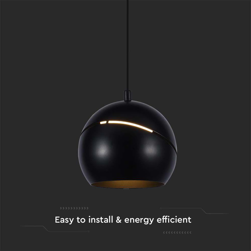 VT-7796 LED HANGING LAMP D:120 3000K BLACK BODY