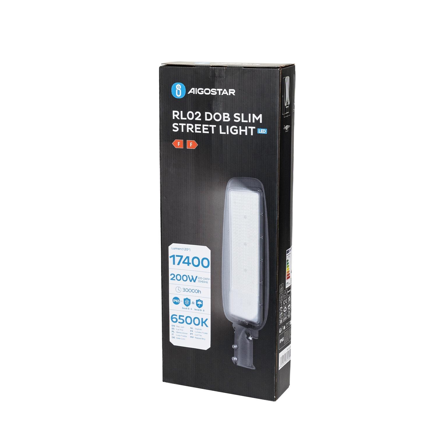 DOB LED lampa uliczna slim 200W (200W,6500K,IP65)