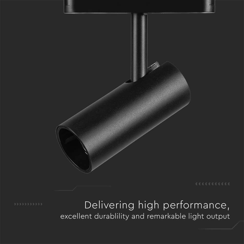 20W Lampa na Szynoprzewód SLIM MAGNETIC, Barwa: 3000K, Obudowa: Czarna , VTAC, SKU 10255