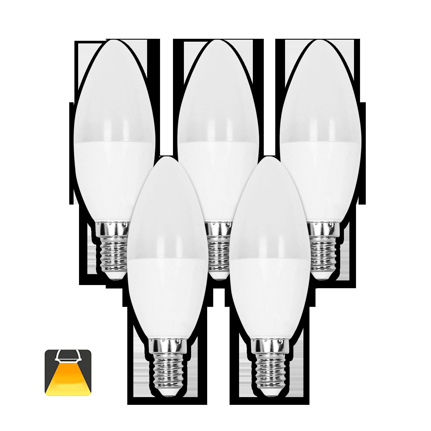 LED E14 C37 7W Barwa Ciepła