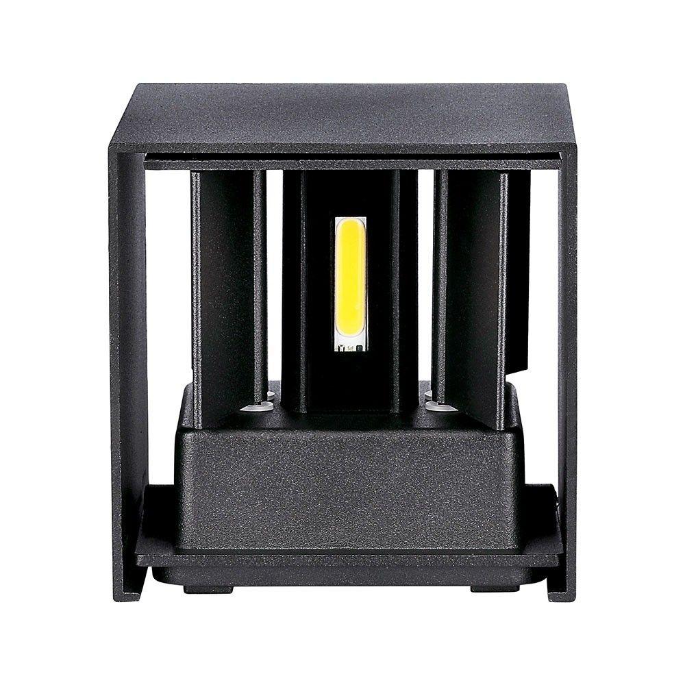 VT-759-12 12W LED UP-DOWN WALL LIGHT WITH BRIDGELUX CHIP 4000k BLACK SQUARE