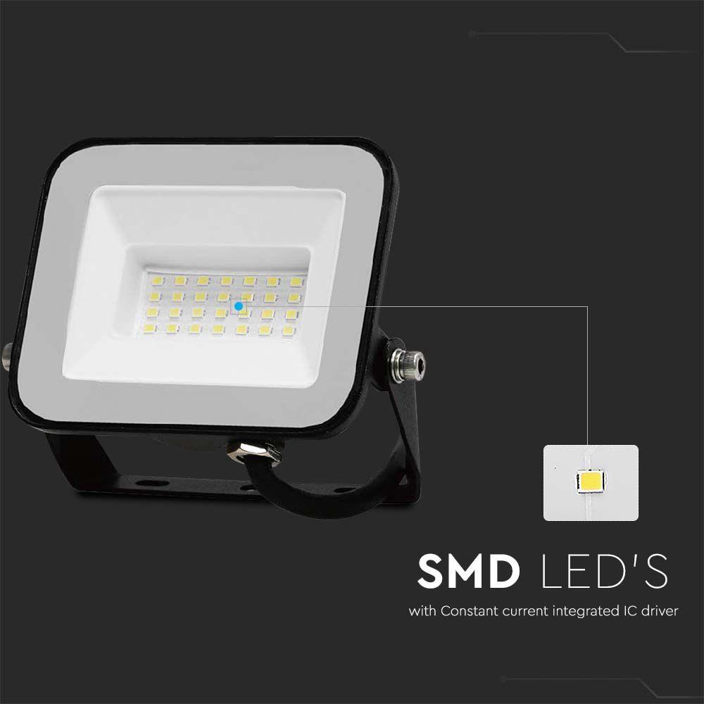 20W Naświetlacz LED SMD, Chip SAMSUNG, Barwa:3000K, Obudowa: Czarna, VTAC, SKU 10014