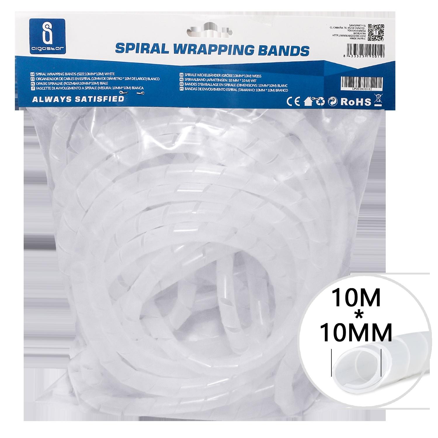 Spiral Wrapping Bands 10mm*10m White