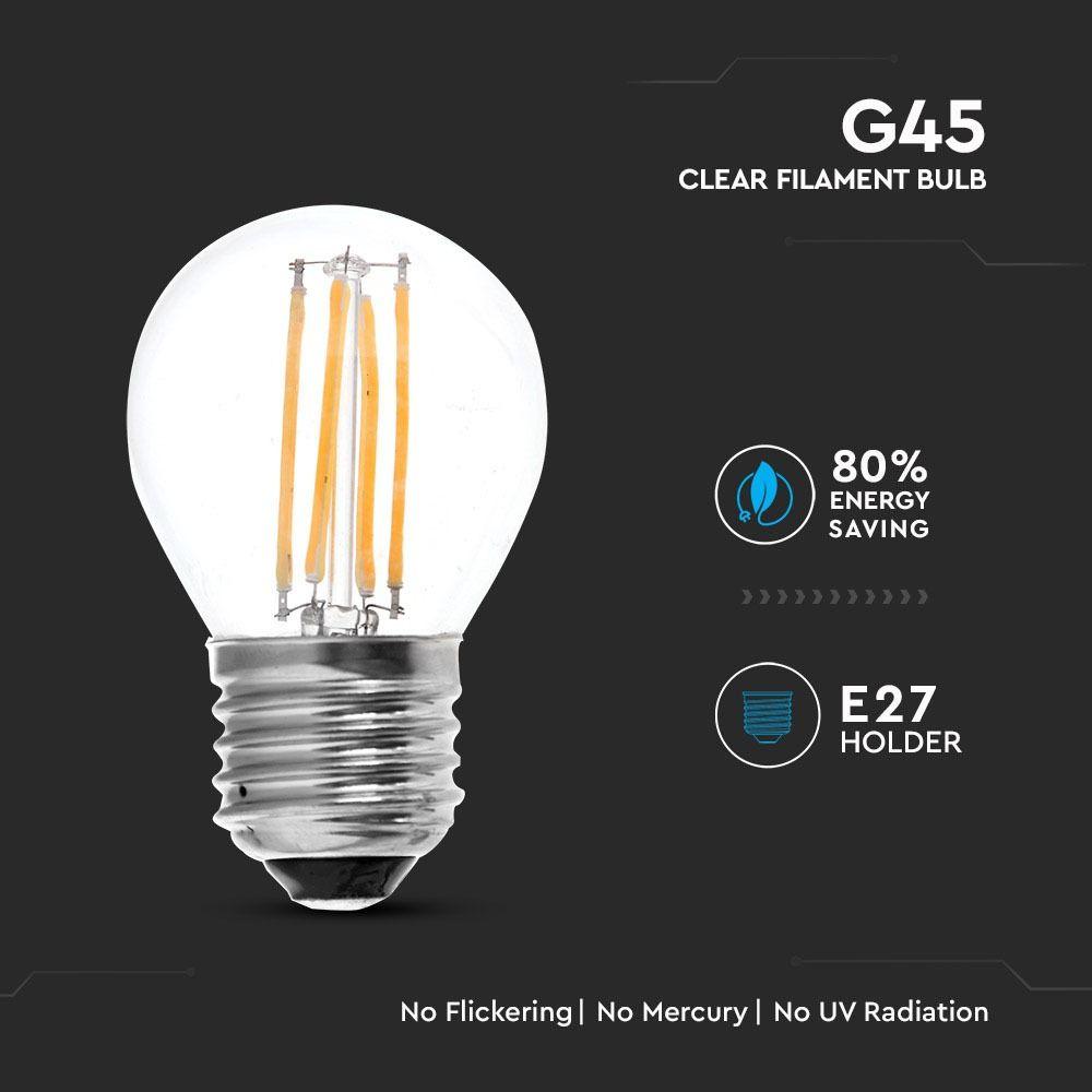 VT-1980 4W G45 FILAMENT BULB COLORCODE:2700K E27