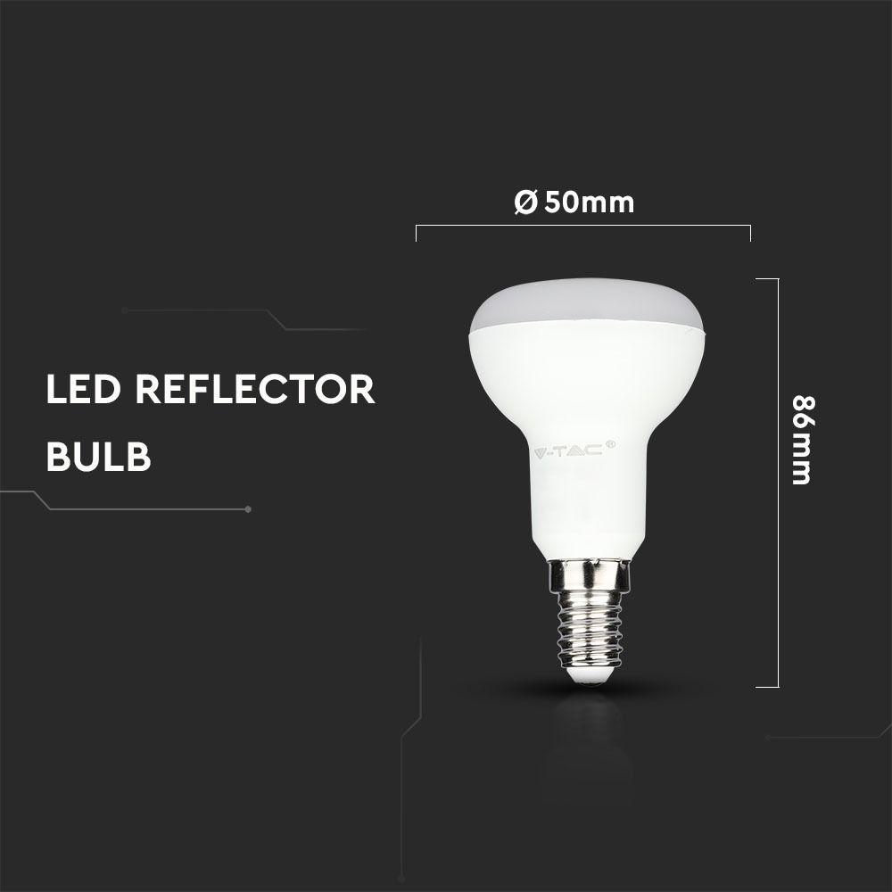 6W R50 Żarówka LED, Chip SAMSUNG, Barwa:3000K, Trzonek:E14, VTAC, SKU 138