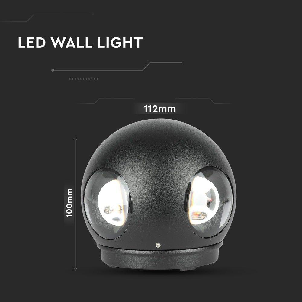 VT-834 4W LED WALL LIGHT(ROUND) 3000K IP65-BLACK BODY