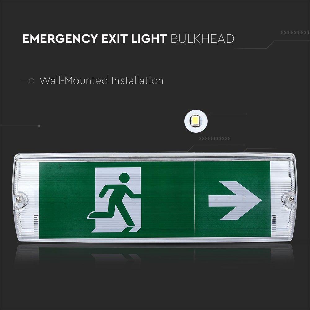 4W Oprawa Awaryjna LED, Chip SAMSUNG, Barwa:6000K, VTAC, SKU 838