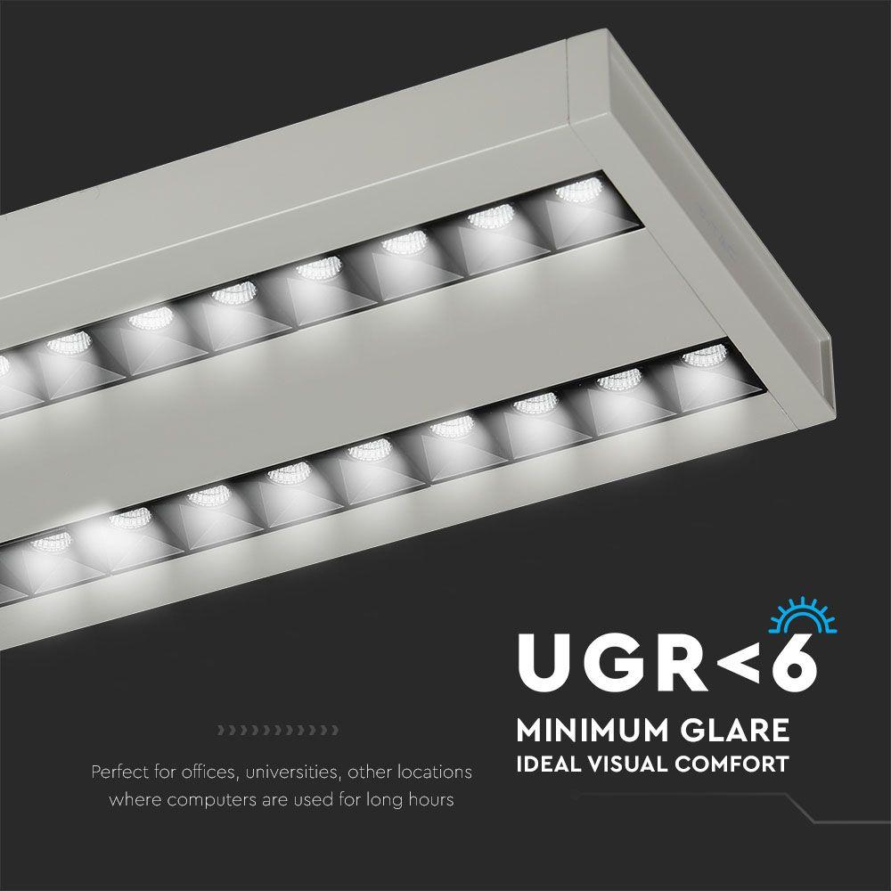 VT-7-62 60W LED LINEAR HANGING LIGHT(LINKABLE) SAMSUNG CHIP 4000K SILVER