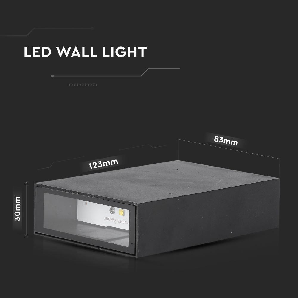 VT-844 4W LED WALL LIGHT - CREE CHIP 6500K-BLACK