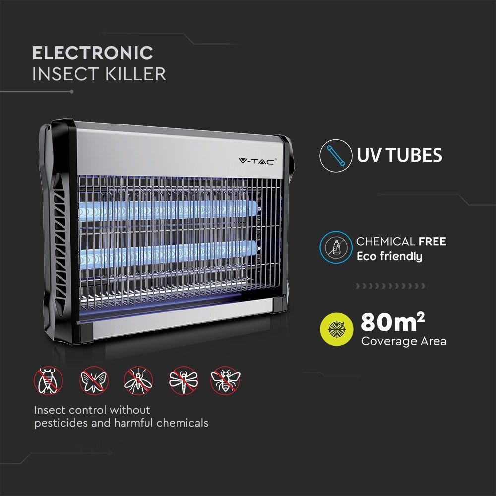 VT-3220 2*10W ELECTRONIC INSECT KILLER (EU PLUG) COVERAGE-80m2