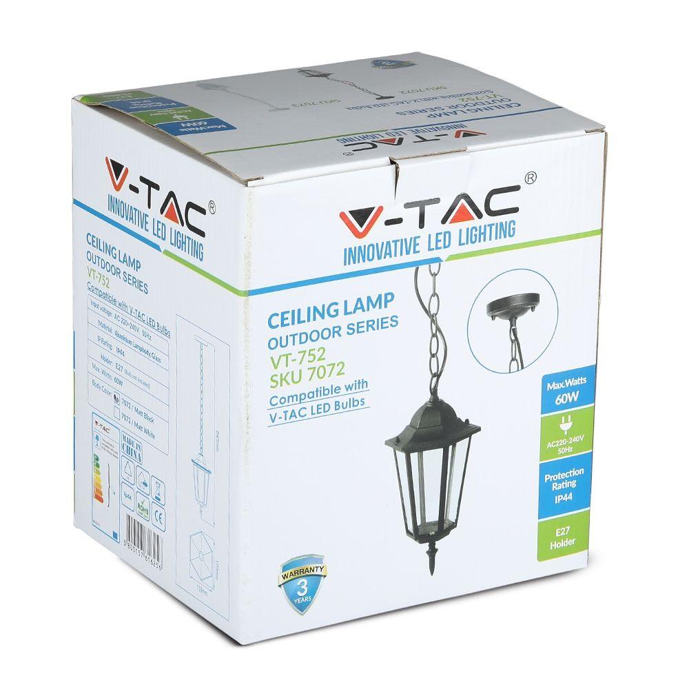 VT-752 E27 CEILING LAMP-MATT BLACK