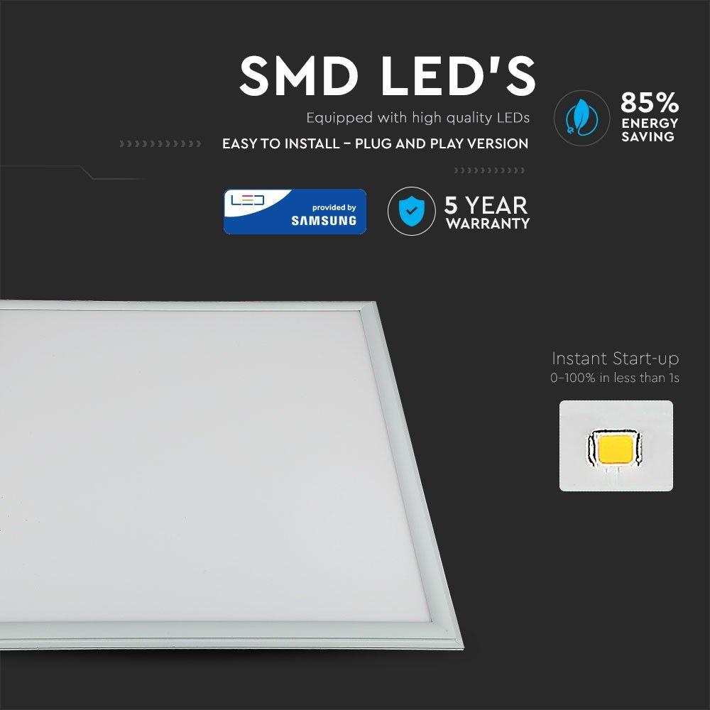 29W Panel LED 600x600mm, Barwa:4000K, HIGH LUMEN, 5 Lat gwarancji, Opakowanie: 6szt., VTAC, SKU 20047