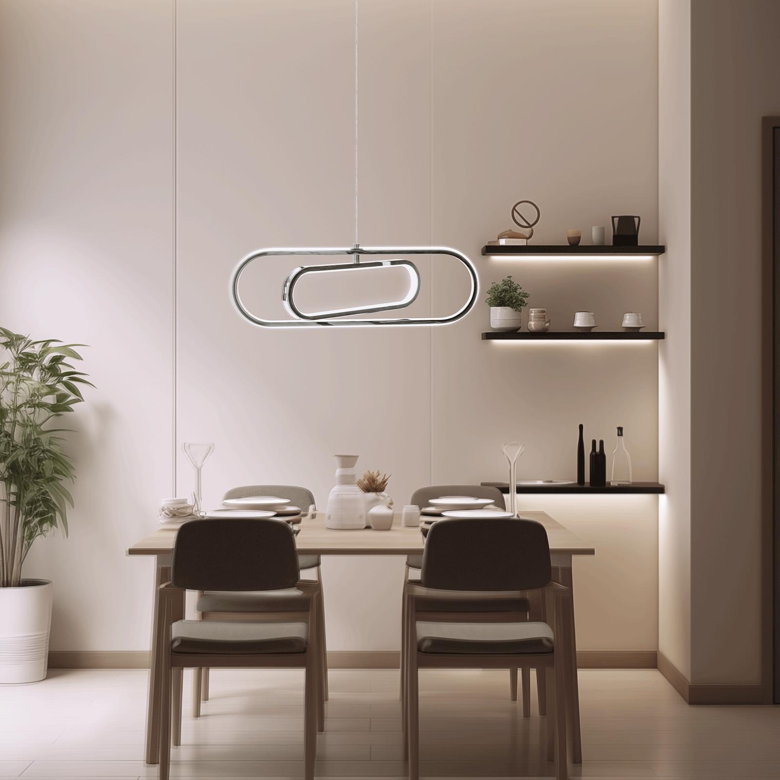 Metal and Silicone LED Pendant Light, 35W, 6500K