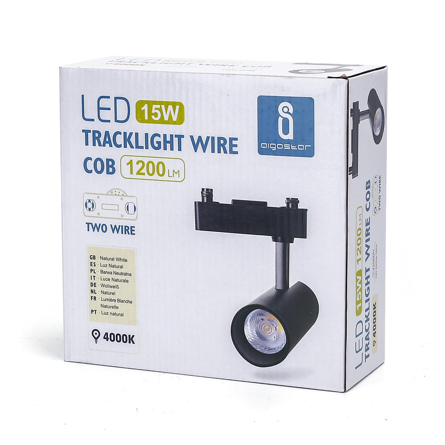 2 wires track light 15W Natural White