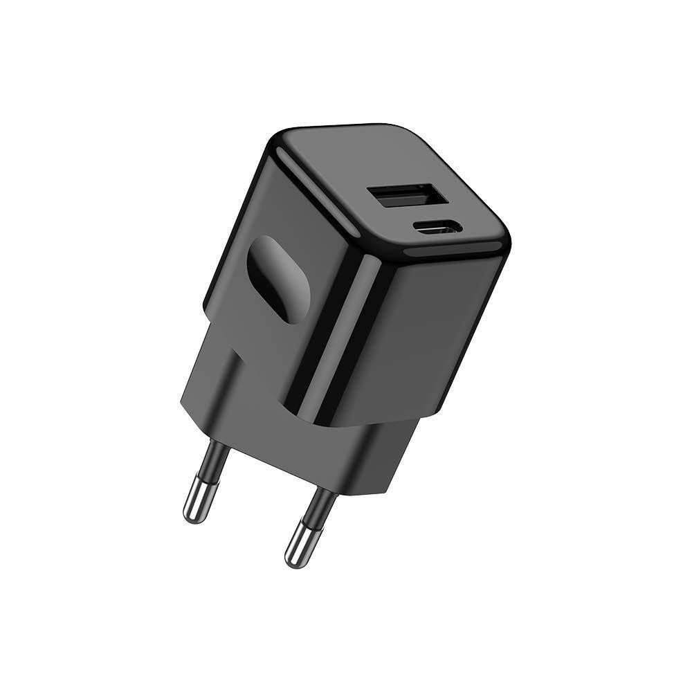 VT-5330 30W CHARGING ADAPTER 1 PD+1 QC PORT BLACK