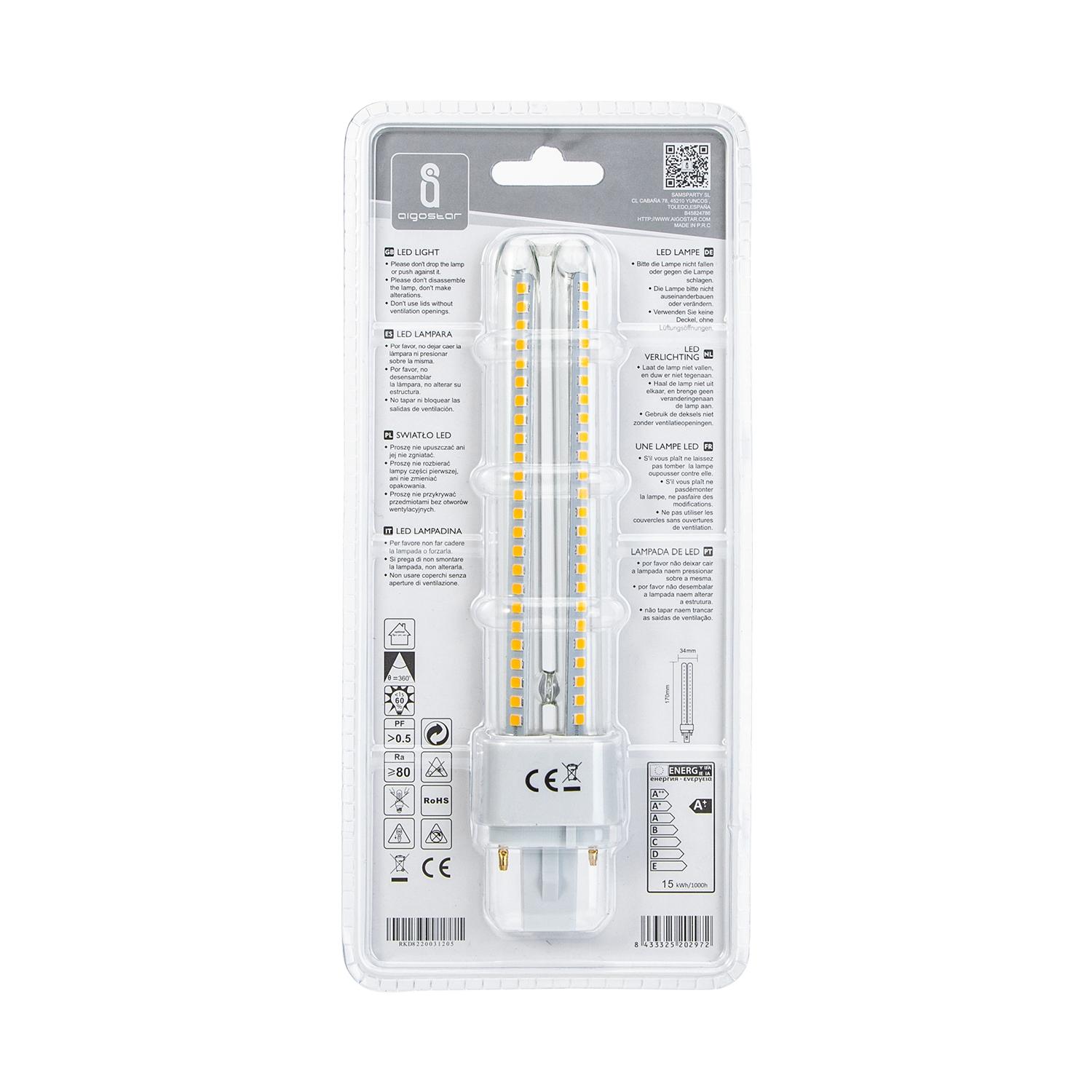 LED G24d-3 15W Double tubes