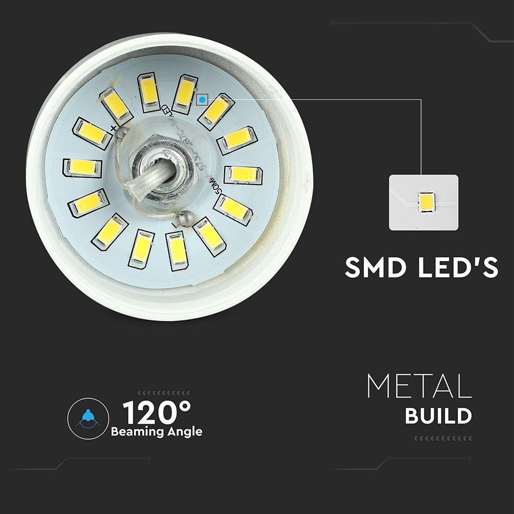 7W Lampa Wisząca LED, Klosz: Akryl, Biały, Barwa:3000K, VTAC, SKU 3939