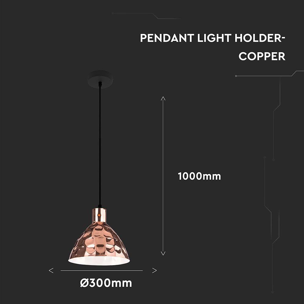 VT-8300 E27 PENDANT LIGHT HOLDER-COPPER