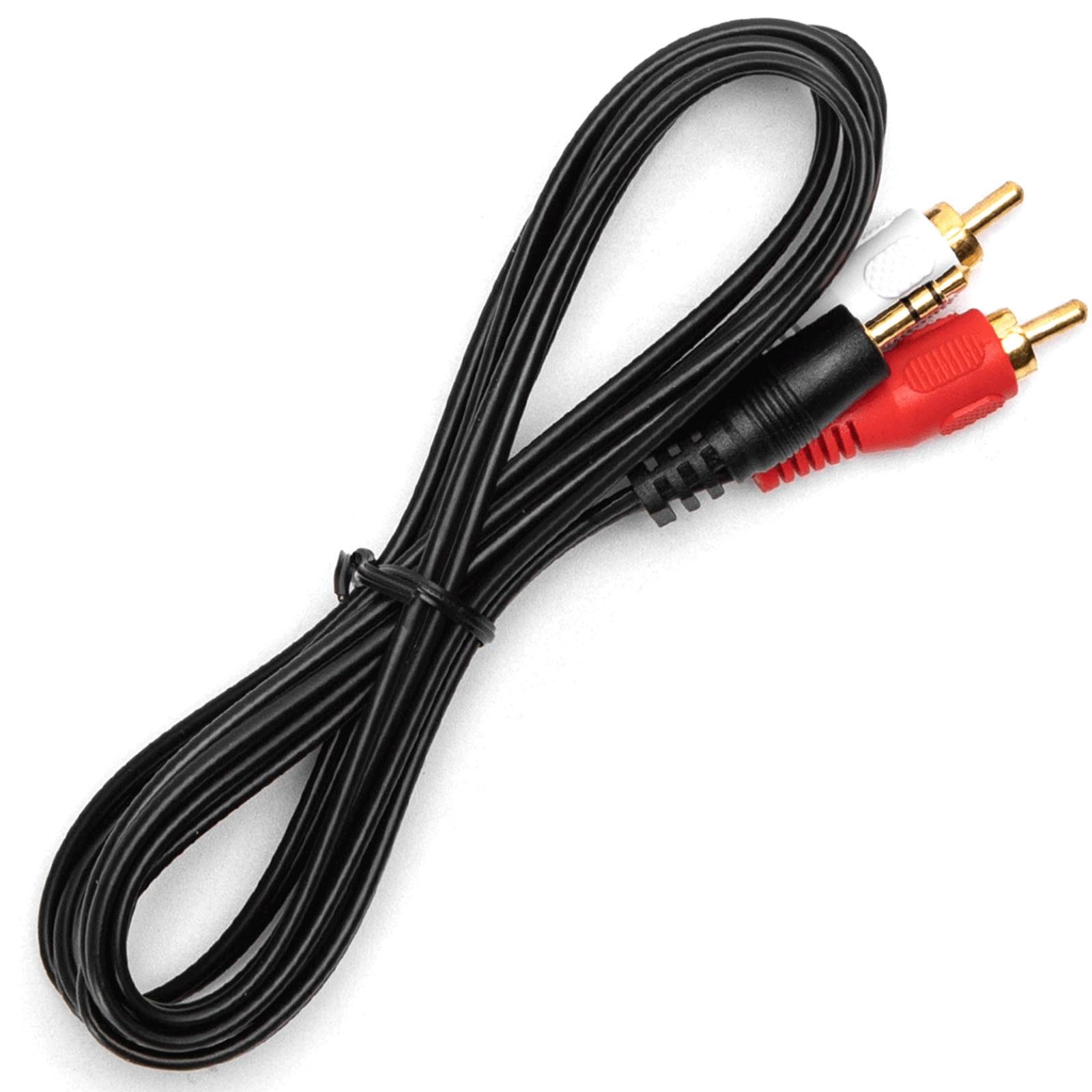 Kabel audio 2x RCA 1,8 m czarny