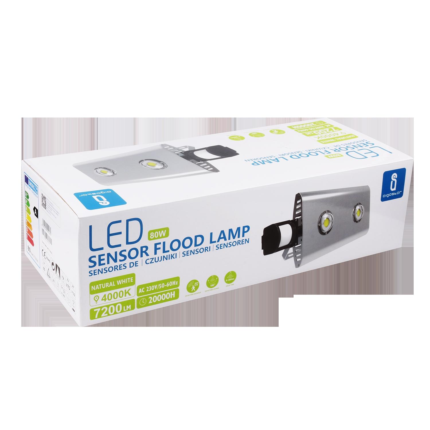 LED Floodlight with Sensor 80W COB