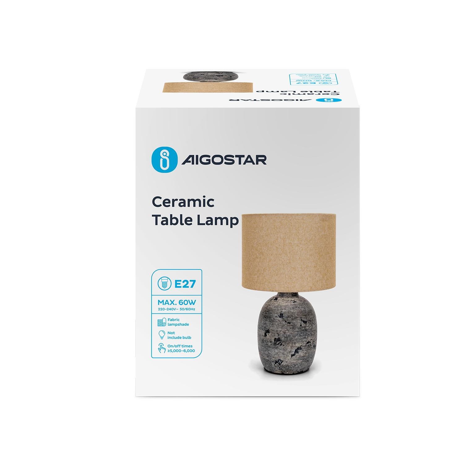 Ceramiczna lampa stołowa (bez źarówki) E27(Max.60W,E27)