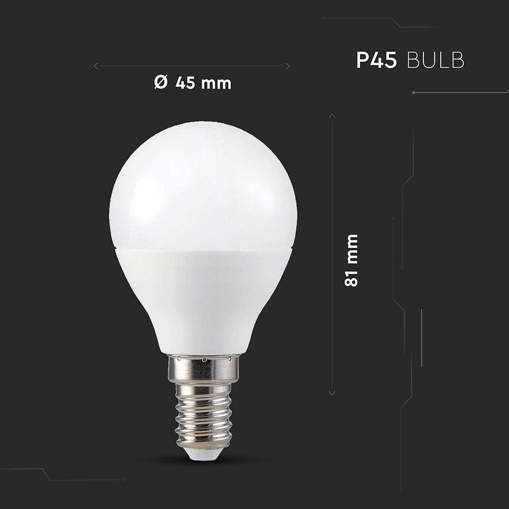 VT-5154 5W P45 BULB COMPATIBLE WITH ALEXA & GOOGLE HOME RGB+WW-CW E14