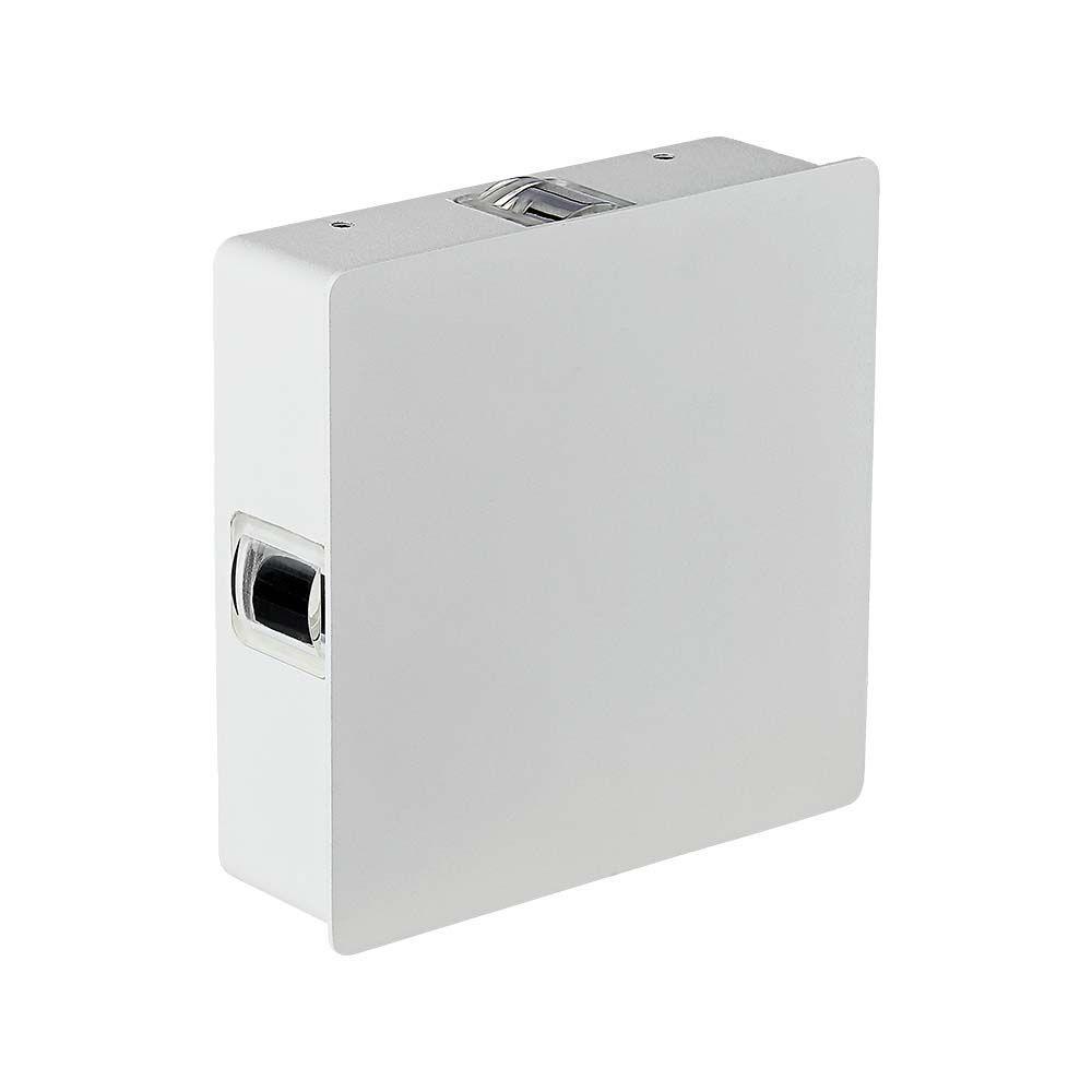 VT-704 4W LED WALL LIGHT 4000K IP65 WHITE BODY SQUARE