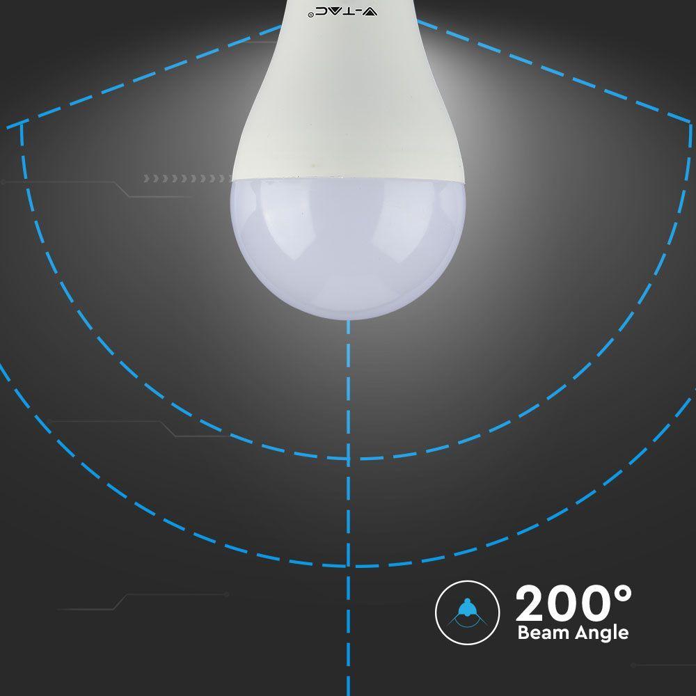 10.5W A60 Żarówka LED, Barwa:4000K, Trzonek:E27, Opakowanie: 3szt., VTAC, SKU 217353