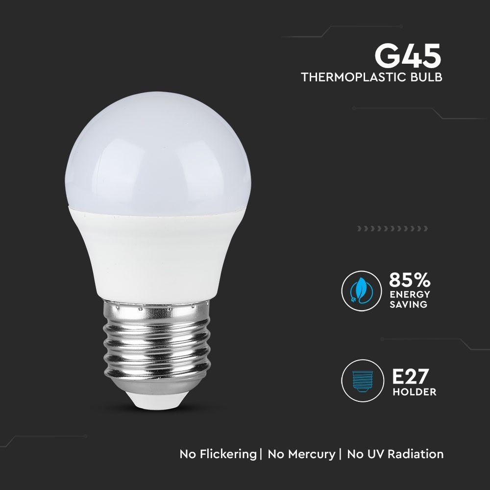 VT-290 7W G45 PLASTIC BULB SAMSUNG CHIP 6400K E27