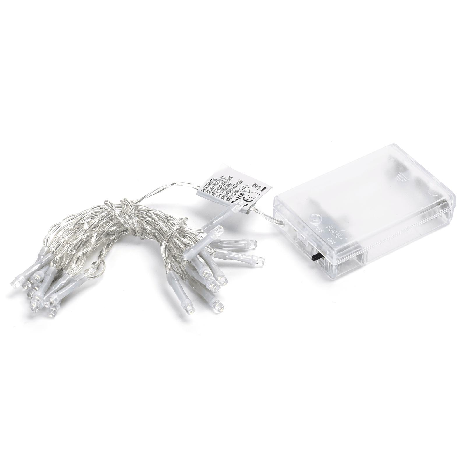 3AA battery flat string lights, cold white, 2m