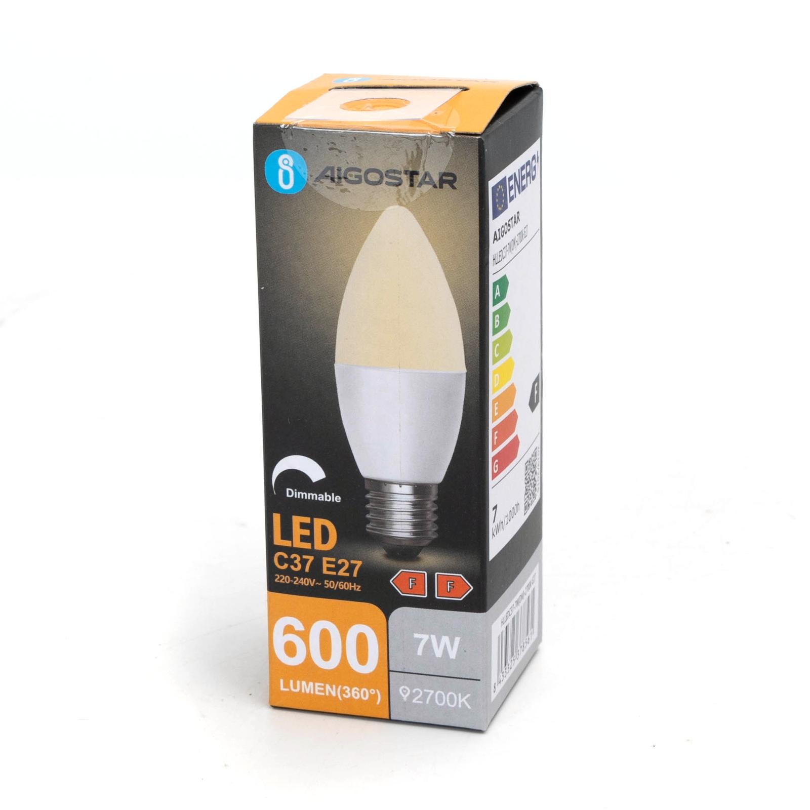 Ściemnialna żarówka LED C37 E27 7W 2700K