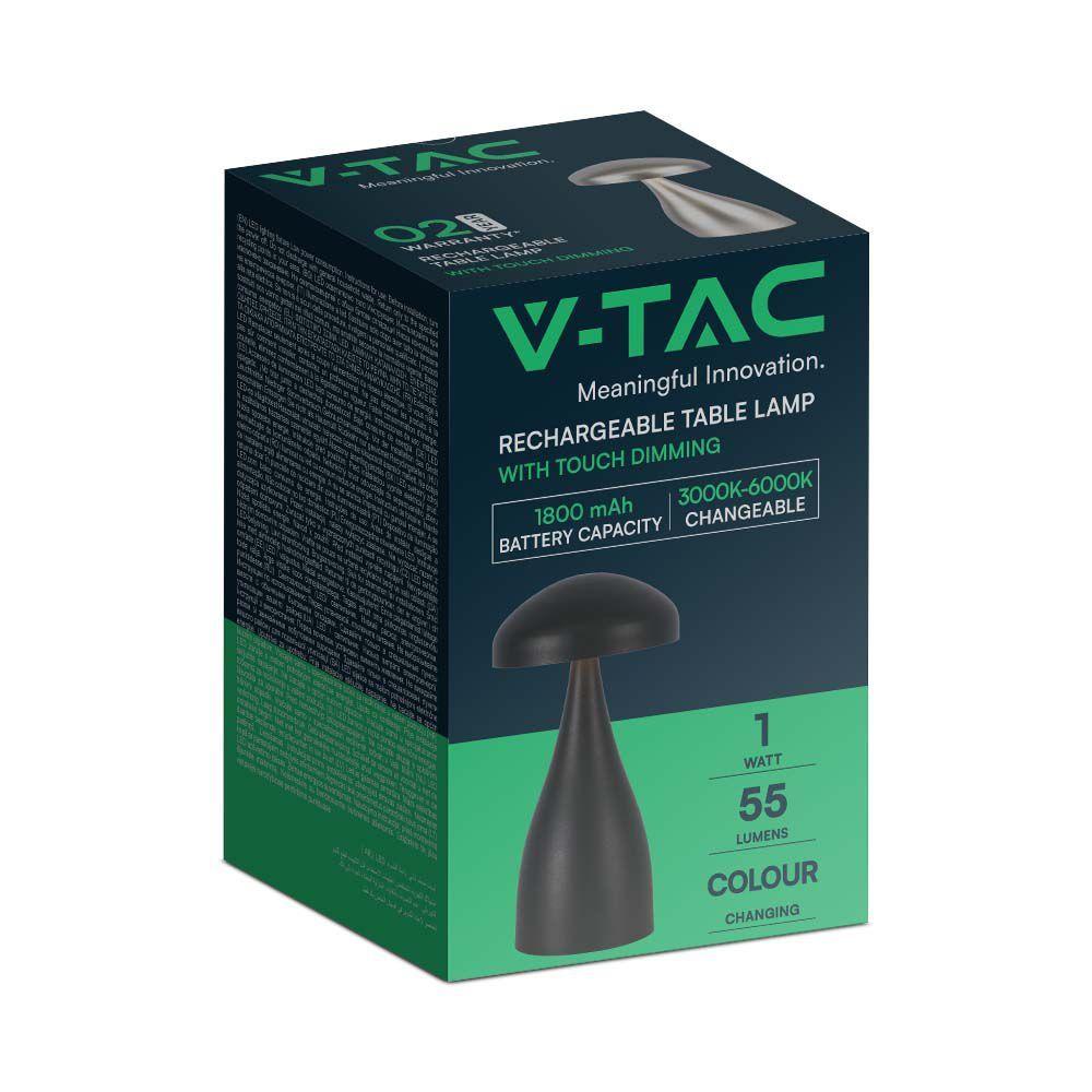 VT-1041 LED TABLE LAMP 1800mAH BATTERY D:120x220 3IN1 BLACK BODY