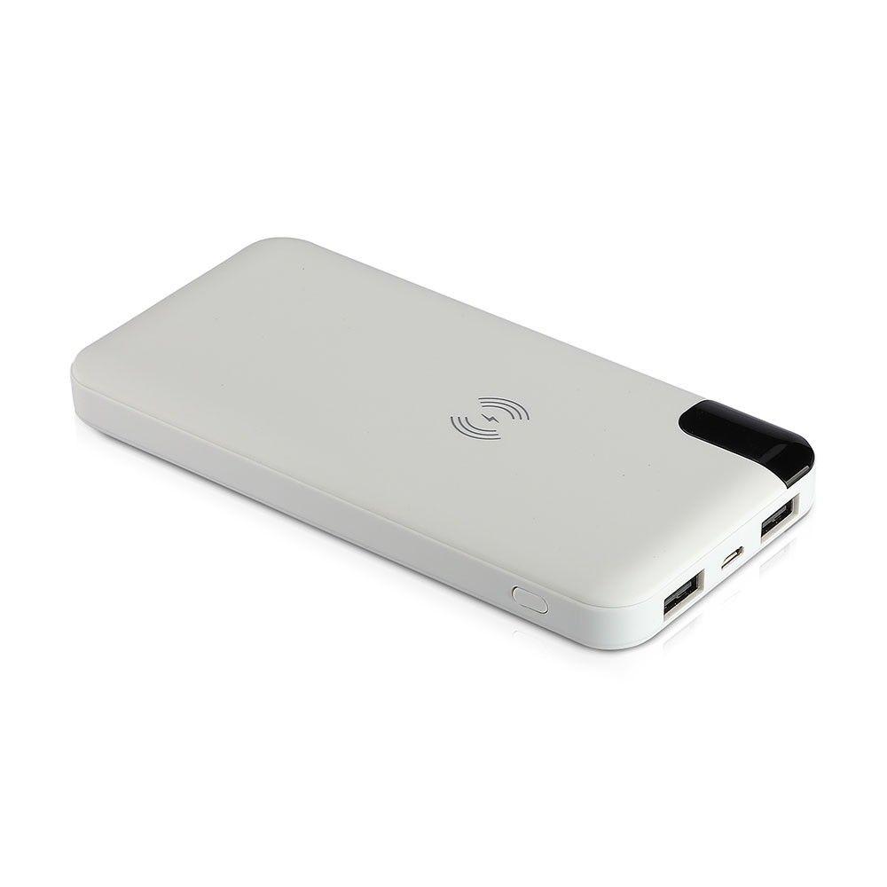 VT-3509 8000mah WIRELESS POWER BANK WITH DISPLAY AND STAND -WHITE