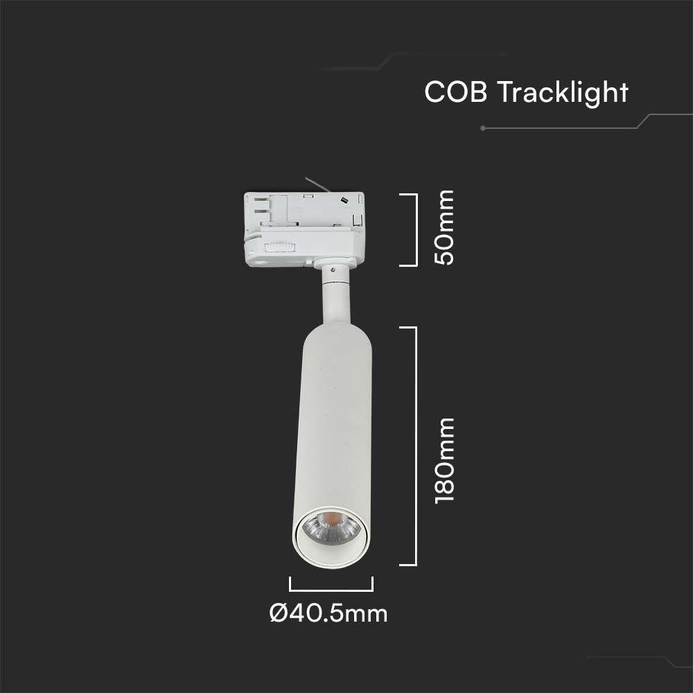 7W Lampa LED na szynoprzewód, Chip Samsung, Barwa: 4000K, 5 lat gwarancji, Obudowa: Biała , VTAC, SKU 21351