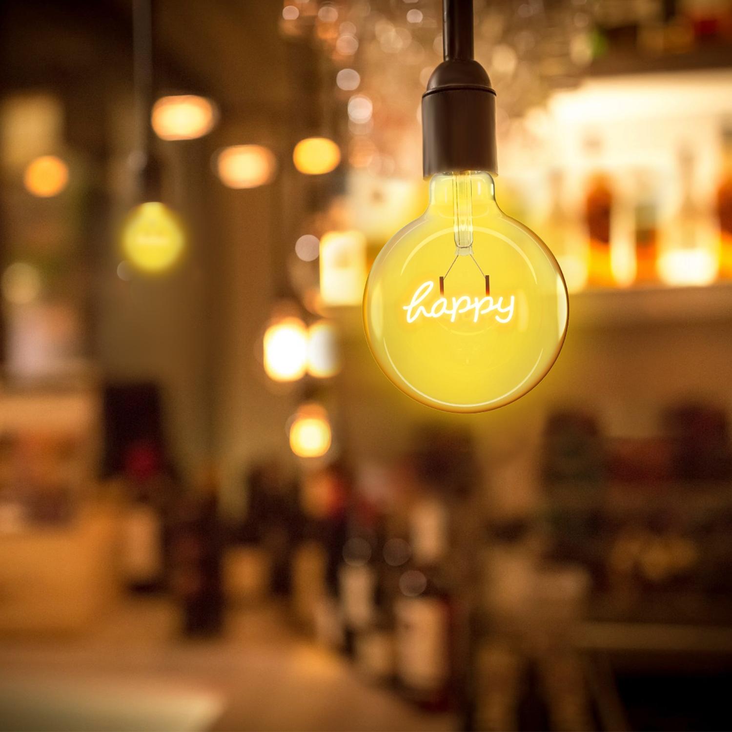 LED Filament Bulb (Happy) E27 4W