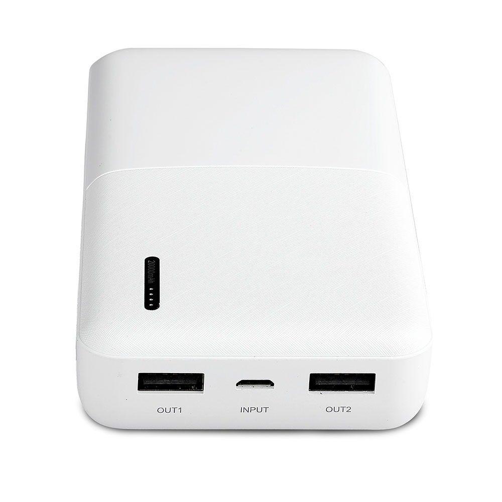 Power Bank, 3.7V/20000mAh, Biały, VTAC, SKU 8904