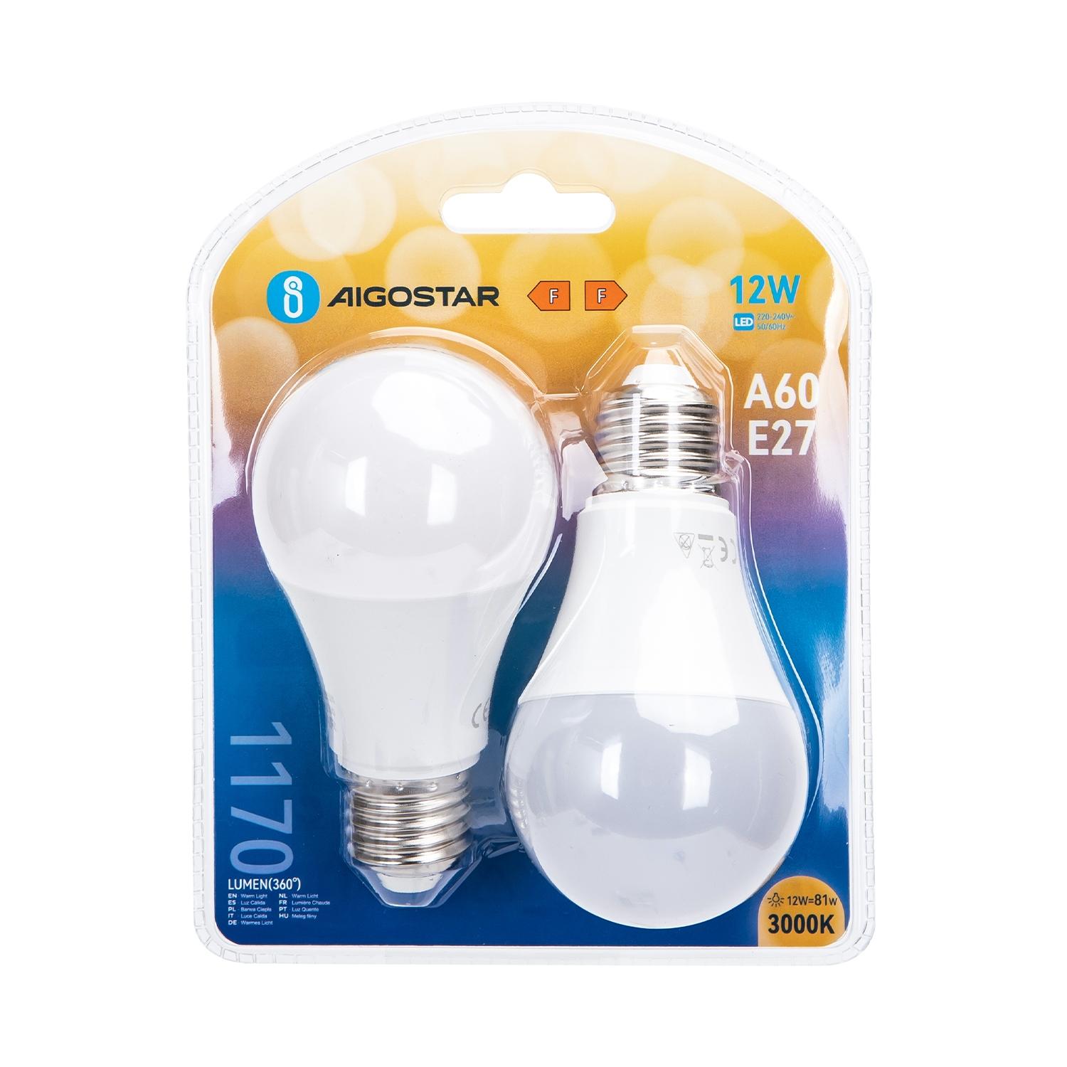 LED E27 12W A60 2pcs ( general bulb )