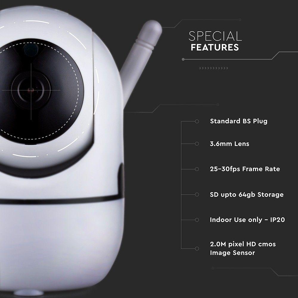 VT-5122 1080P IP INDOOR CAMERA WITH UK POWER PLUG & AUTO-TRACK FUNCTION