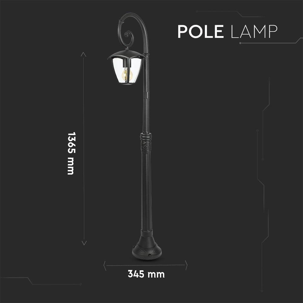 VT-737 E27 POLE LAMP-BLACK (1 HEAD)