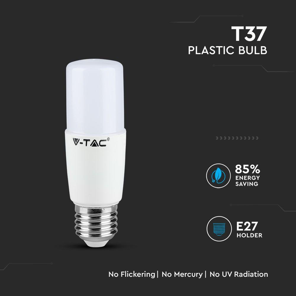 VT-237 8W T37 PLASTIC BULB-SAMSUNG CHIP 6400K E27