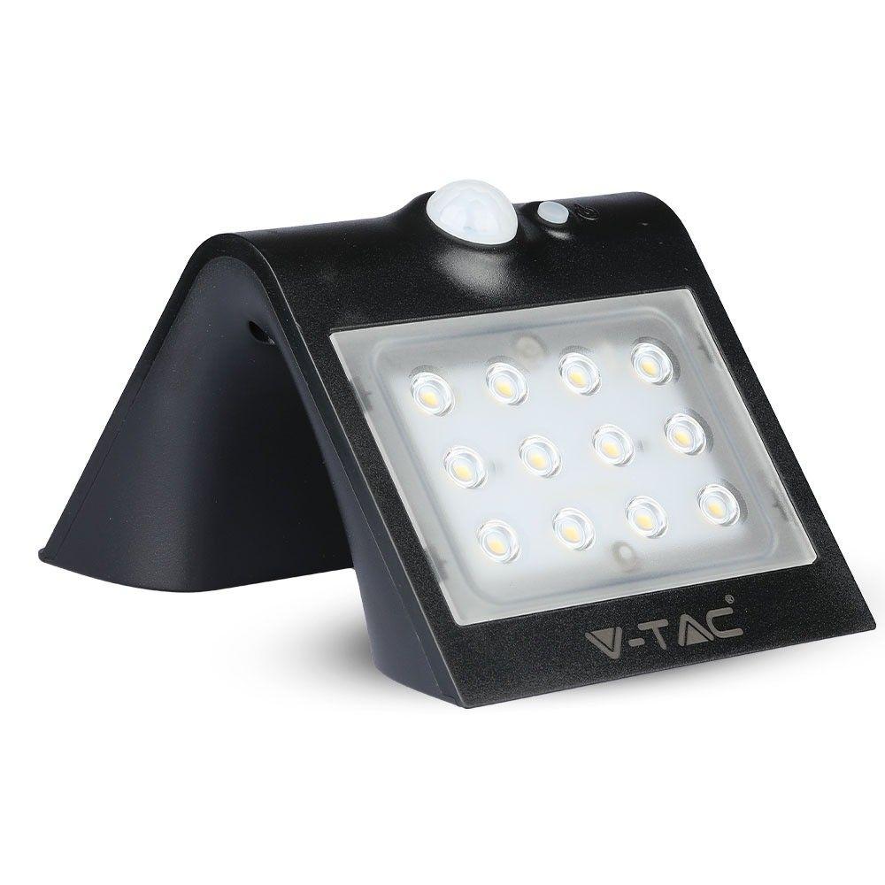 VT-767-2 1.5W LED SOLAR WALL LIGHT 4000K - BLACK BODY