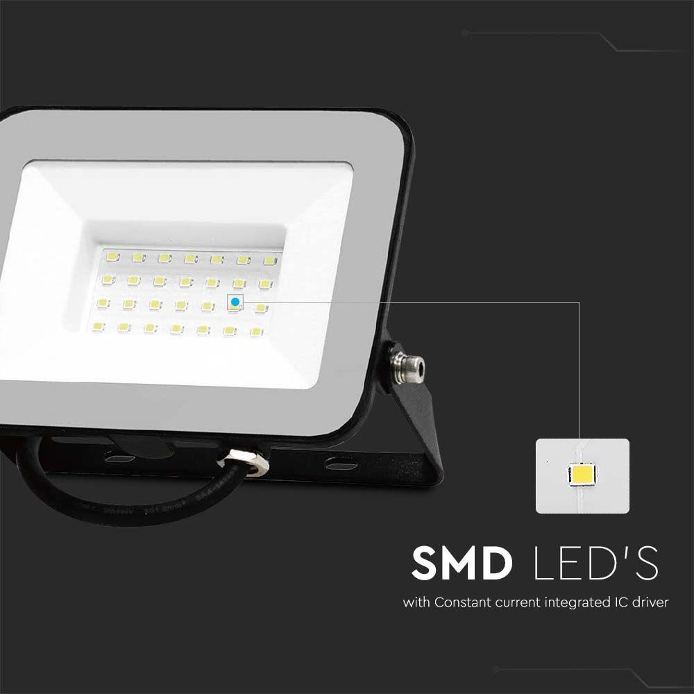 30W Naświetlacz LED SMD, Chip SAMSUNG, Barwa:4000K, Obudowa: Czarna, VTAC, SKU 10021