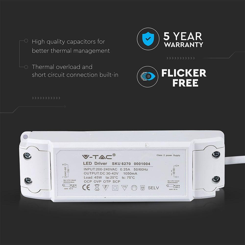 45W NON DIMMABLE DRIVER FOR LED PANEL-FLICKER FREE