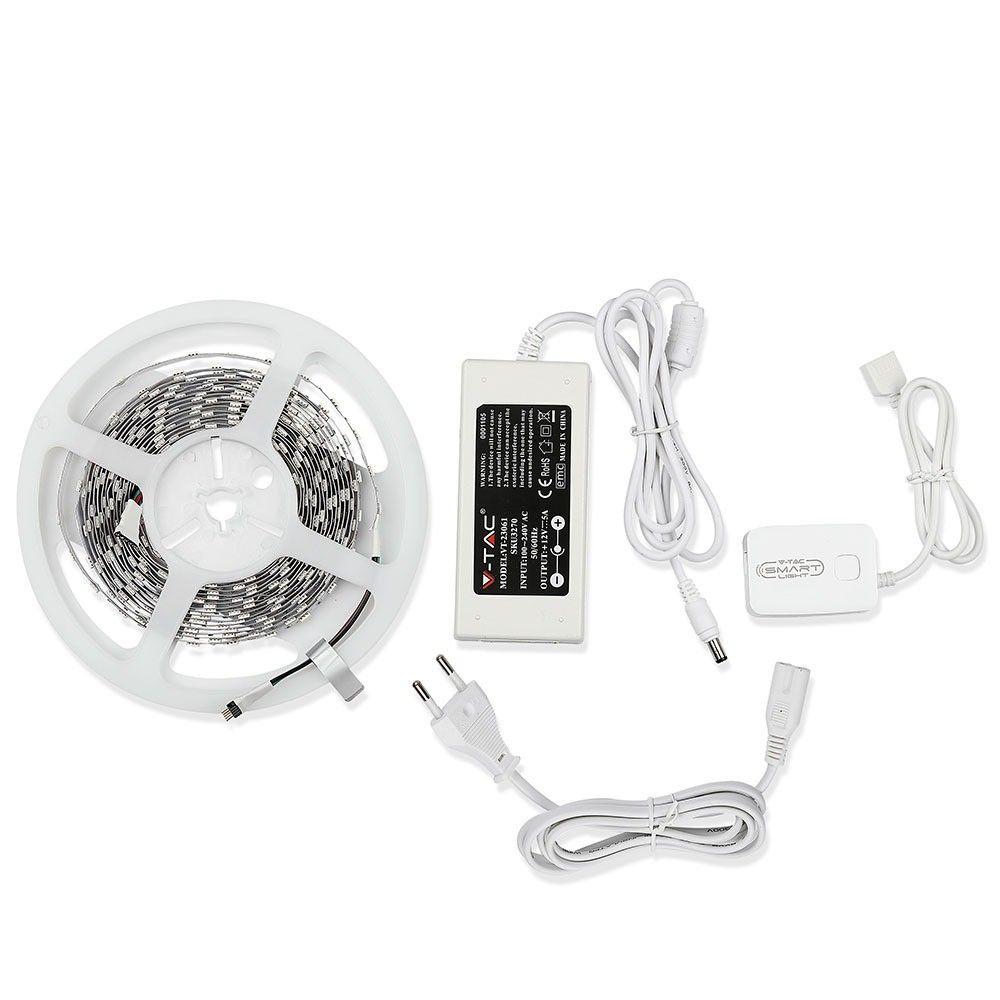 VT-5050 60 10W/M LED STRIP KIT(EU PLUG)COMPATIBLE WITH ALEXA & GOOGLE HOME RGB IP20- (5M/ROLL)