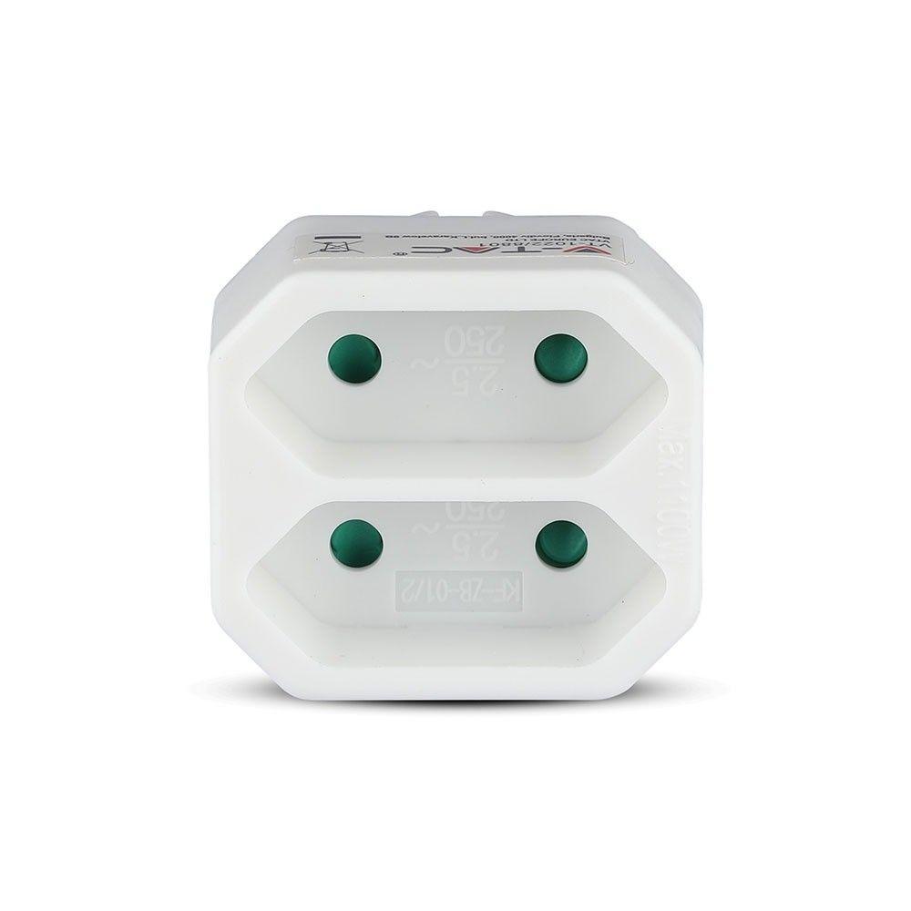 VT-1022 2 OUTLET ADAPTER 2.5A -WHITE